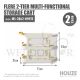 HOUZE FLERE 2-TIER MULTI-FUNCTIONAL STORAGE CART MS-2862-WHITE