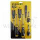 STANLEY C/GRIP SCREWDRIVER 6PC SET W/BONUS STMT66679