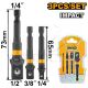 INGCO 3 PCS SOCKET ADAPOR SET 1/4", 3/8" & 1/2" AMN365A01