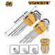 INGCO 18PCS EXTRA LONG HEX KEY(1.5-10MM) & TORX KEY(T10-T50) SET HHKSET0181