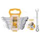 INGCO 8PCS FLEX RATCHET COMBI SPANNER SET 8,10,12,13,14,15,17,19 HKSPAR1083