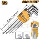 INGCO 9PCS EXTRA LONG ARM BALL POINT HEX KEY(1.5-10MM) SET HHK12092