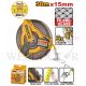 INGCO FIBERGLASS MEASURING TAPE 30M/100FT 15MM BLADE WIDTH HFMT1830