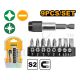 INGCO 9PCS SCREWDRIVER BIT SET QUICK RELEASE HOLDER AKSD0071