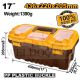 INGCO 17" PLASTIC TOOL BOX WITH ORGANISER 436*220*205MM PBX1701