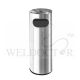 STAINLESS STEEL BIN C/W SIDE LOADING & ASHTRAY TOP DIA245XH600MM AT2A