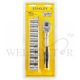 STANLEY 1/2DR 11PC 6PT SOCKET & RATCHET SET,12-24MM,STMT45501