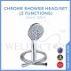 SELLEYS 2002 CHROME SHOWER HEAD 3 FUNC