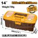 INGCO 14" PLASTIC TOOL BOX WITH ORGANISER 356*168*160MM PBX1401