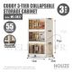 HOUZE CUDDY 3-TIER COLLAPSIBLE STORAGE CABINET (LENGTH: 55CM) MS-2827