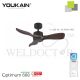 YOUKAIN 36" SMART CEILING FAN (NO LIGHT) YJ-668 (MATT-BLACK BODY)