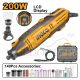 INGCO MINI DIE GRINDER WITH 149 ACCESSORIES 1/8" COLLET MG2008