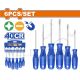 WADFOW 6PCS [2X75 & 4X100MM] (-) & (+) SCREWDRIVER SET WSS2206