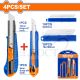 WADFOW 4PCS SET, 9 & 18MM SNAP OFF CUTTER + 10 BLADES EACH WSK2204
