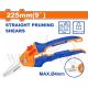 WADFOW 9" STRAIGHT PRUNING SHEAR WPA1E05