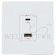 BRITZ 1A+1C PD 20W USB WALL SOCKET SW-2UAC