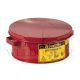 JUSTRITE 4L/1 GALLON CAPACITY STEEL BENCH CAN - 10375 (RED)