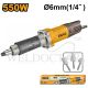 INGCO DIE GRINDER 6MM COLLET 550W NO LOAD SPEED 29000RPM, PDG5501