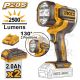 INGCO 20V LI-ION WORK LAMP 22.55W 2500 LUMENS 2X2.0AH CWLI20887