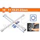 WADFOW 16" CROSS RIM WRENCH 17X19X21X23MM WTH8316