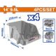 WADFOW 6PCS 14" STACKABLE STORAGE BIN SET 360MMX255MM X160MM WTB0605