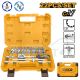 INGCO 22PCS 3/8" DR. SOCKET SET 8-22MM W/72T RATCHET HANDLE HKTS38221