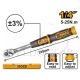 INGCO 1/4" DR. TORQUE WRENCH 5~25NM HPTW1425N8