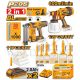 INGCO 2PCS BRAD NAILER+SPRAYER GUN+PAINT BRUSHES & ROLLER SET COSLI250601