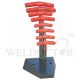 BONDHUS T-HANDLE HEX KEY #15389 HTX80M/S-9 (8PC) MADE IN USA