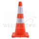 TRAF-SAFE™ TRAFFIC CONE-30" (RUBBRISED UNBREAKABLE) WITH 2 REFLECTIVE FILMS