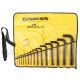 BONDHUS HEX KEY L-WRENCH VINYL POUCH SET (SHORT ARM) 12348