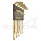 BONDHUS BALLPOINT HEX KEY 10PCS/SET (GOLD PLATED)-37938 BLX10G