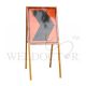 TRAFFIC REFLECTIVE SIGN PLATE 600X750MM "LATERAL SHIFT MARKER" C/W METAL STAND