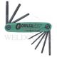 BONDHUS FOLD-UP TAMPER RESISTANT HEX KEY SET -12638