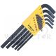 BONDHUS HEX KEY SET L 12137 BLACK 0.05"~3/8" 13PC