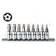M10 1/4 SQ STAR SOCKET SET BIT 5PC SS5-9