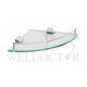 SHOWY 10"X8MM CORNER GLASS SHELF 2652C-10B (2652-421)