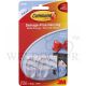 3M COMMAND SMALL CLEAR HOOKS 2 HOOKS,4 CLEAR STRIPS 17092CLR