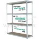 MYSTAR BOLTLESS 4 SHELVES 400KG FIBERBOARD