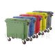 4 WHEELS POLYETHYLENE BIN 660L L1260XW784XH1222MM MGB660L(W)