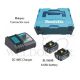 MAKITA 18V (2X6.0AH LI-ION+DC18RC) POWER SOURCE KIT 198119-8 MKP1RG182